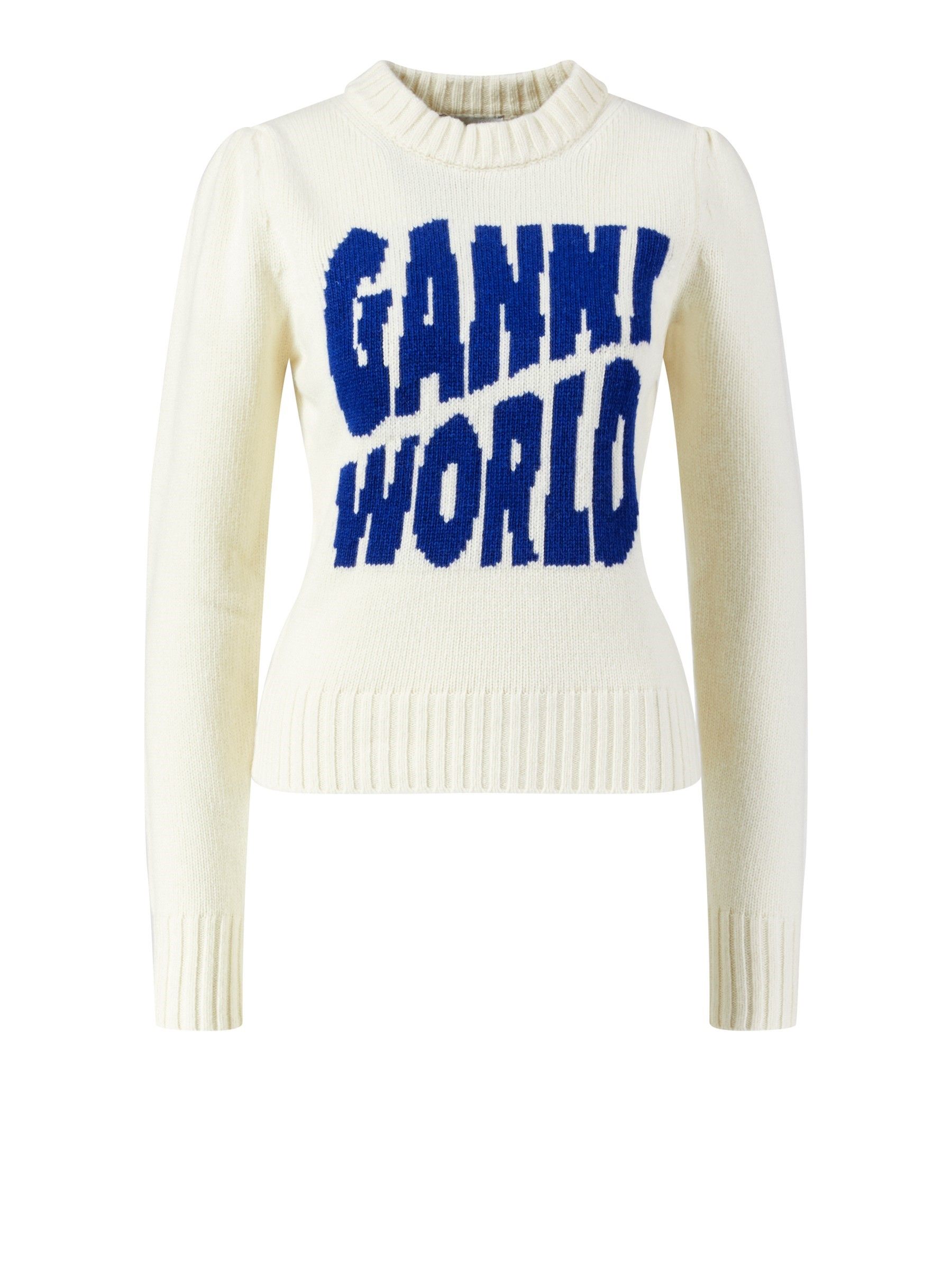 가니-그래픽 스웨터 크림 Ganni Graphic Sweater Cream | Ganni