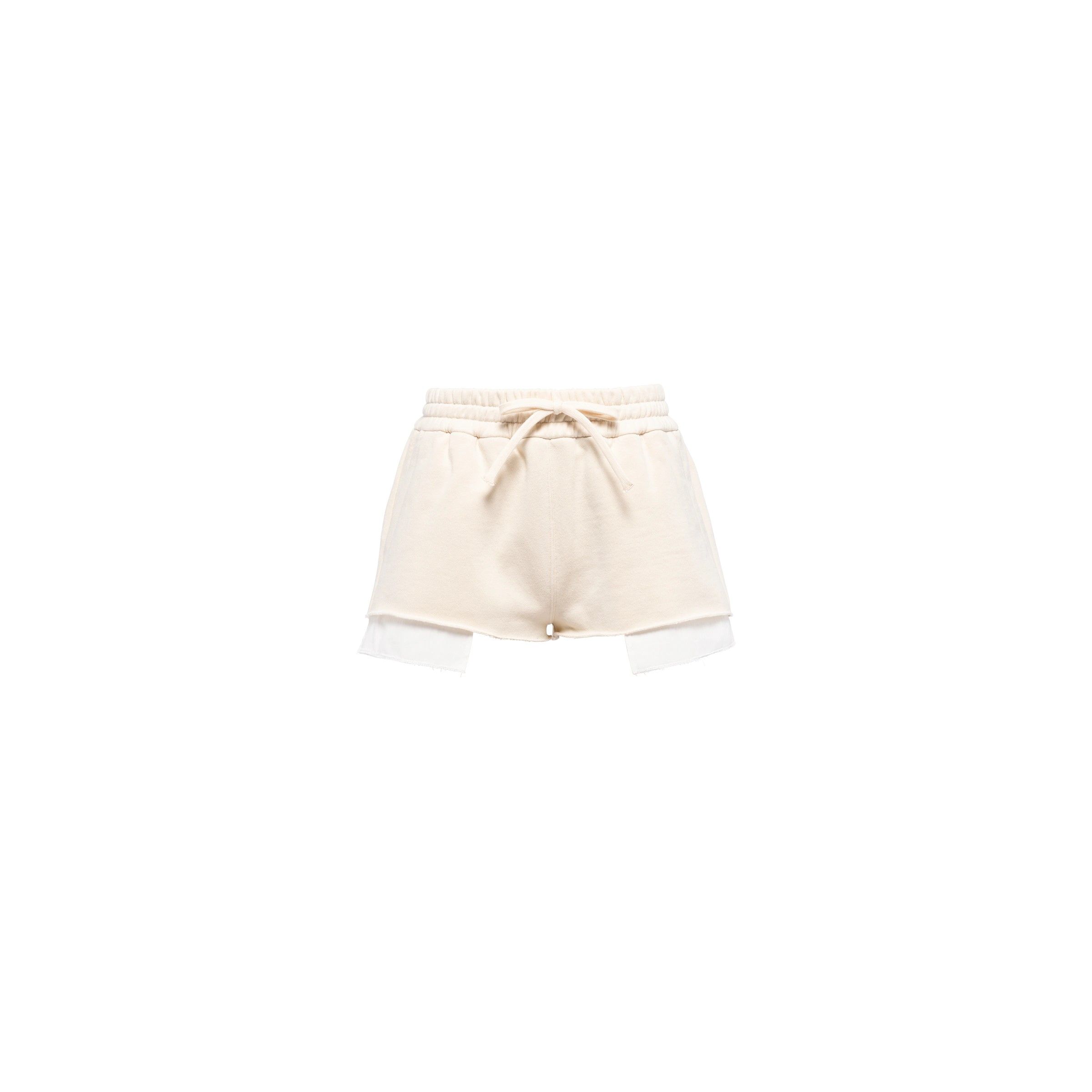 미우미우-자수 코튼 바지 Embroidered cotton shorts MJP276 102J F0304