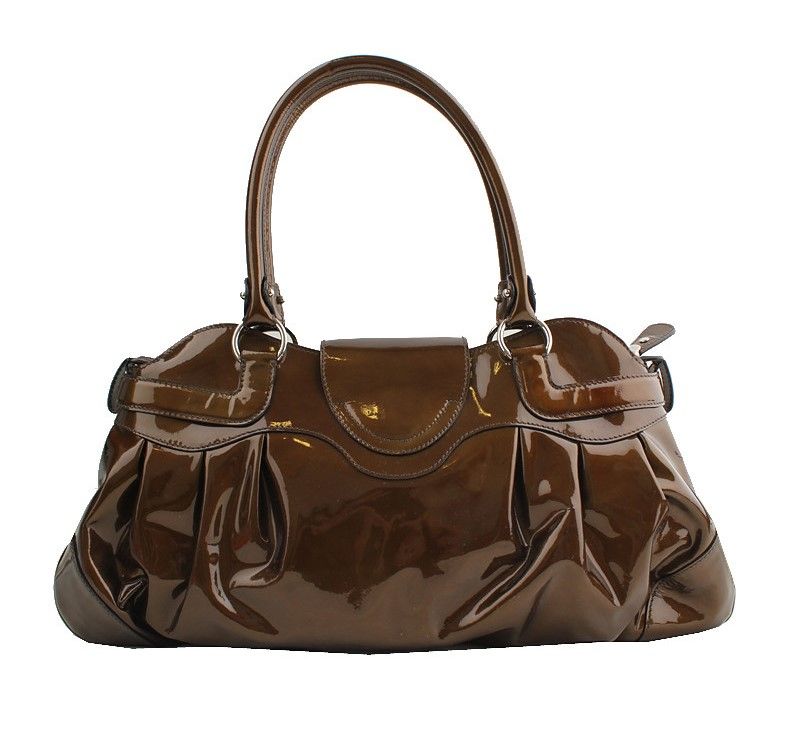 Salvatore Ferragamo Khaki Ombre Shirring Big Shoulder Bag
