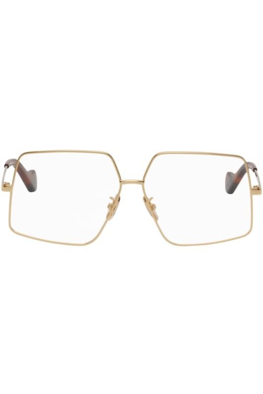 로에베-골드 오버사이즈 스퀘어 Gold Oversized Square Glasses 13391281 | TRENBE 로에베-골드 오버사이즈 스퀘어 Gold... 