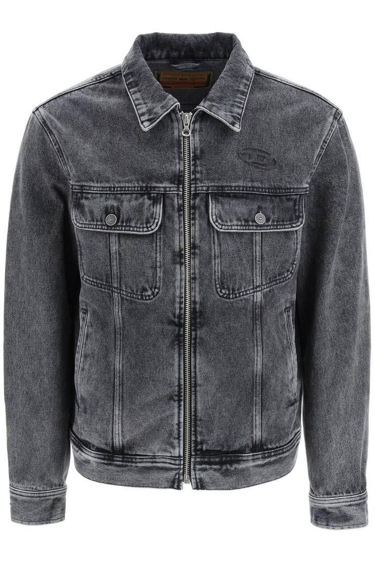 디젤-데님 자켓 디젤 SS23 Zippered denim jacket Diesel 1411033 | TRENBE