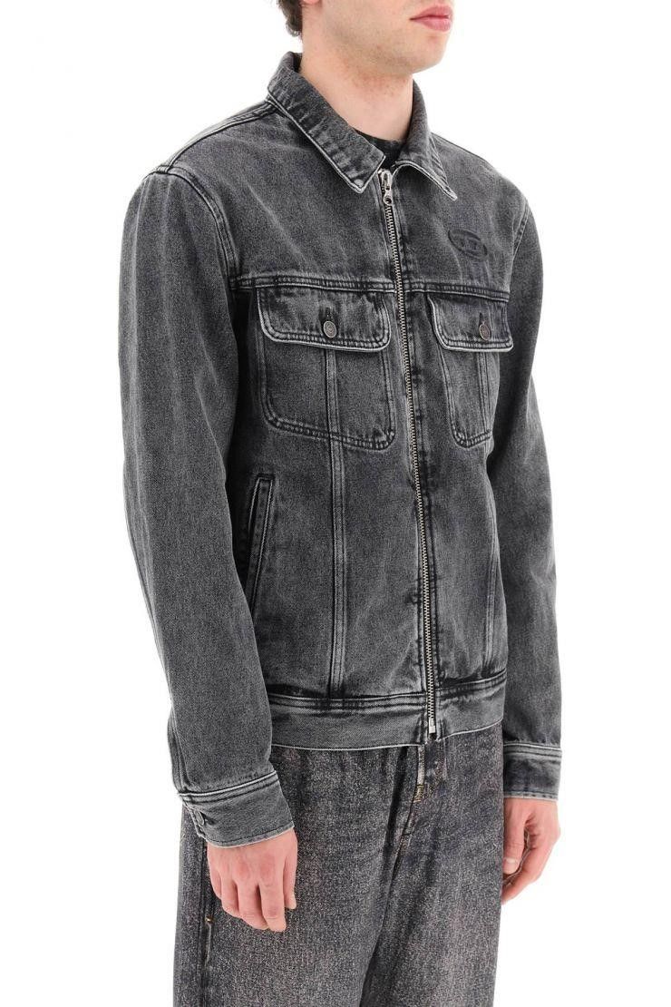 디젤-데님 자켓 디젤 SS23 Zippered denim jacket Diesel 1411033 | TRENBE