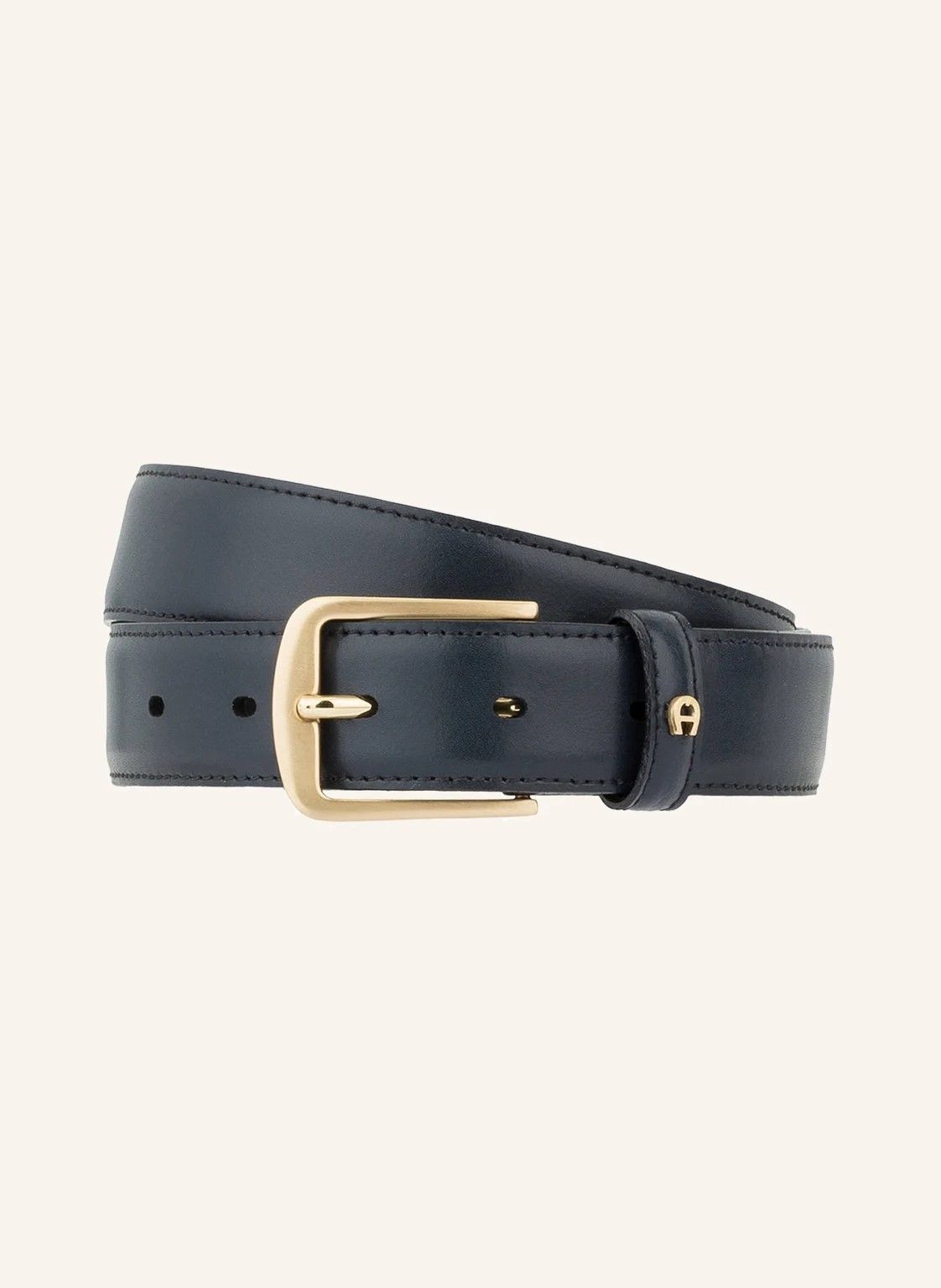 Babaton Rectangle Leather Belt in Black/Gold size Large