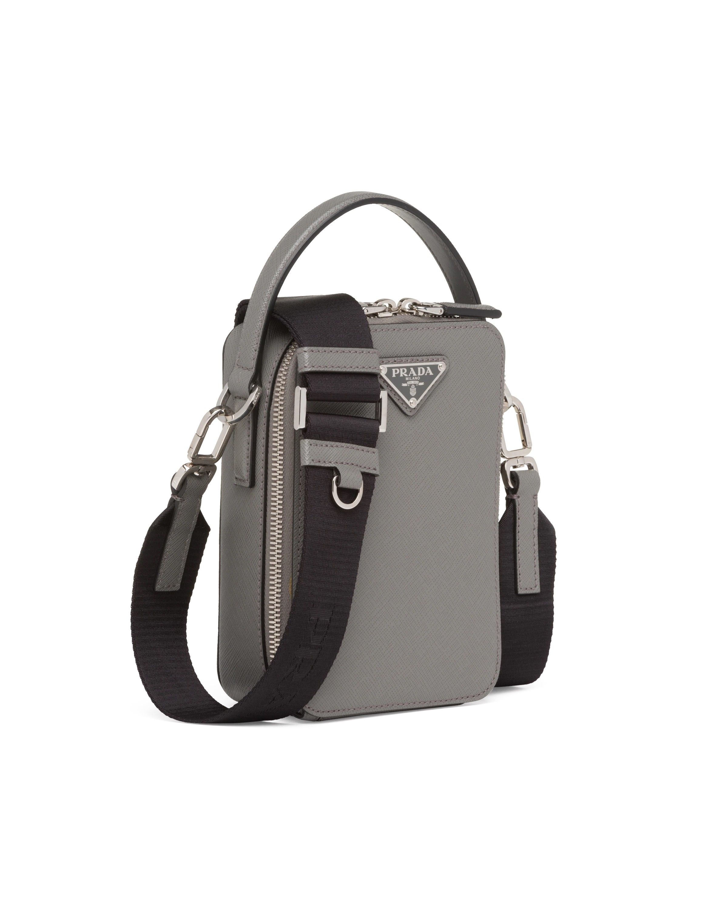 Shop PRADA Prada brique saffiano leather bag (2VH069_9Z2_F0002_V_YMI,  2VH069_9Z2_F0K44_V_YMI) by Bellaris