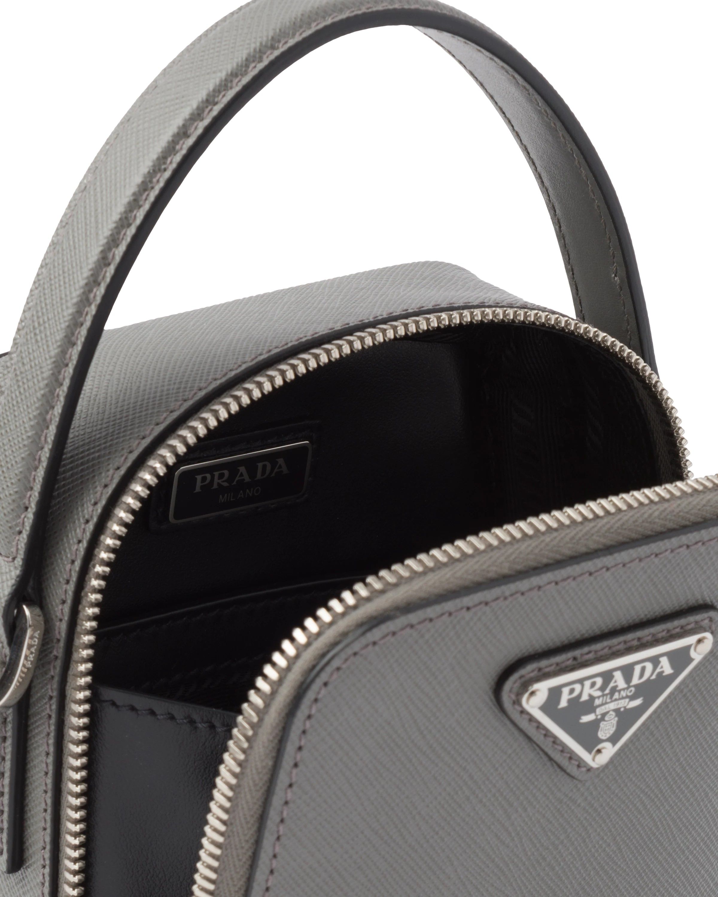 Shop PRADA Prada brique saffiano leather bag (2VH069_9Z2_F0002_V_YMI,  2VH069_9Z2_F0K44_V_YMI) by Bellaris