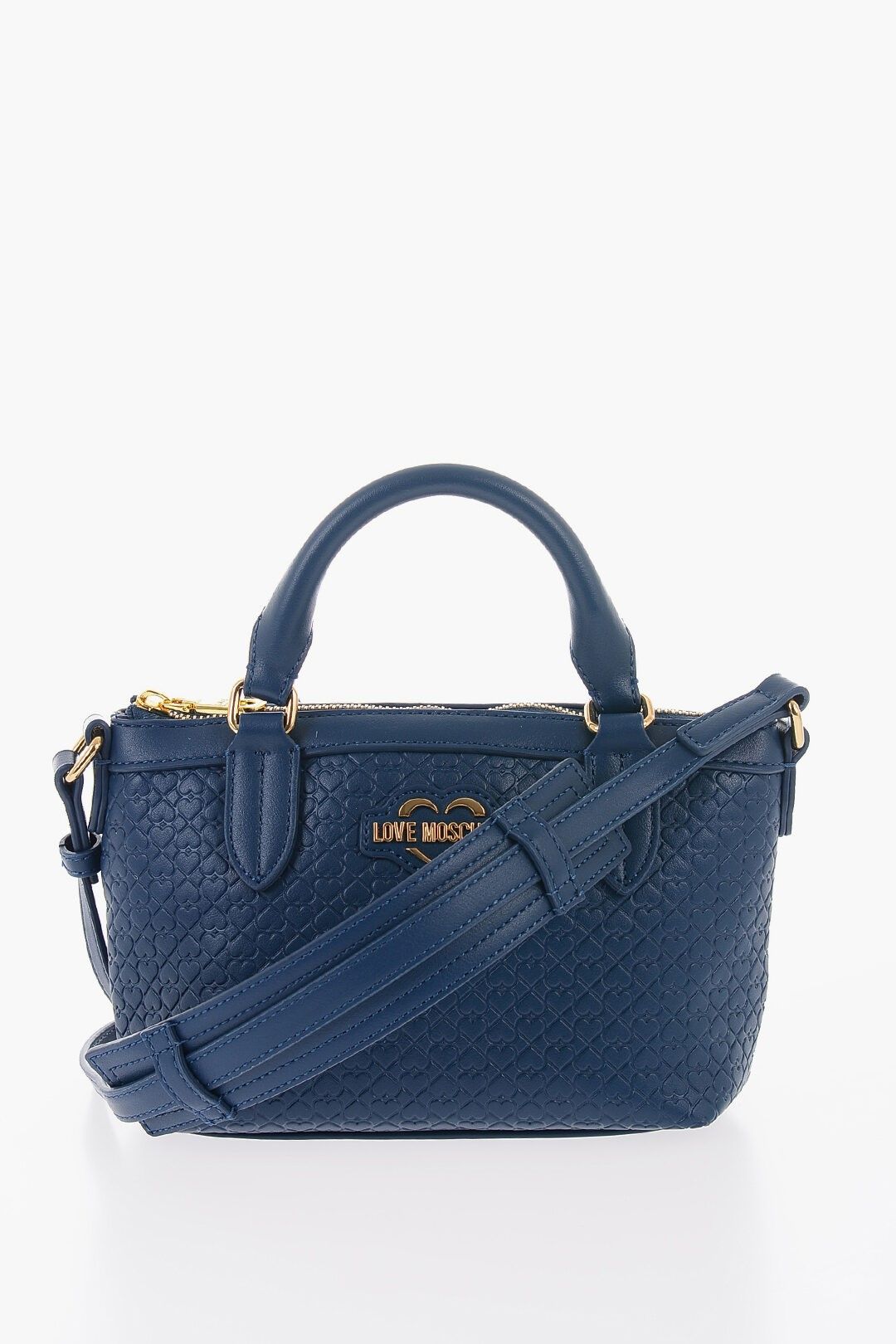 러브 포우 가죽 발렌티나 크로스백 가방 LOVE Faux Leather VALENTINA Crossbody Bag with all-Over Hearts 490456