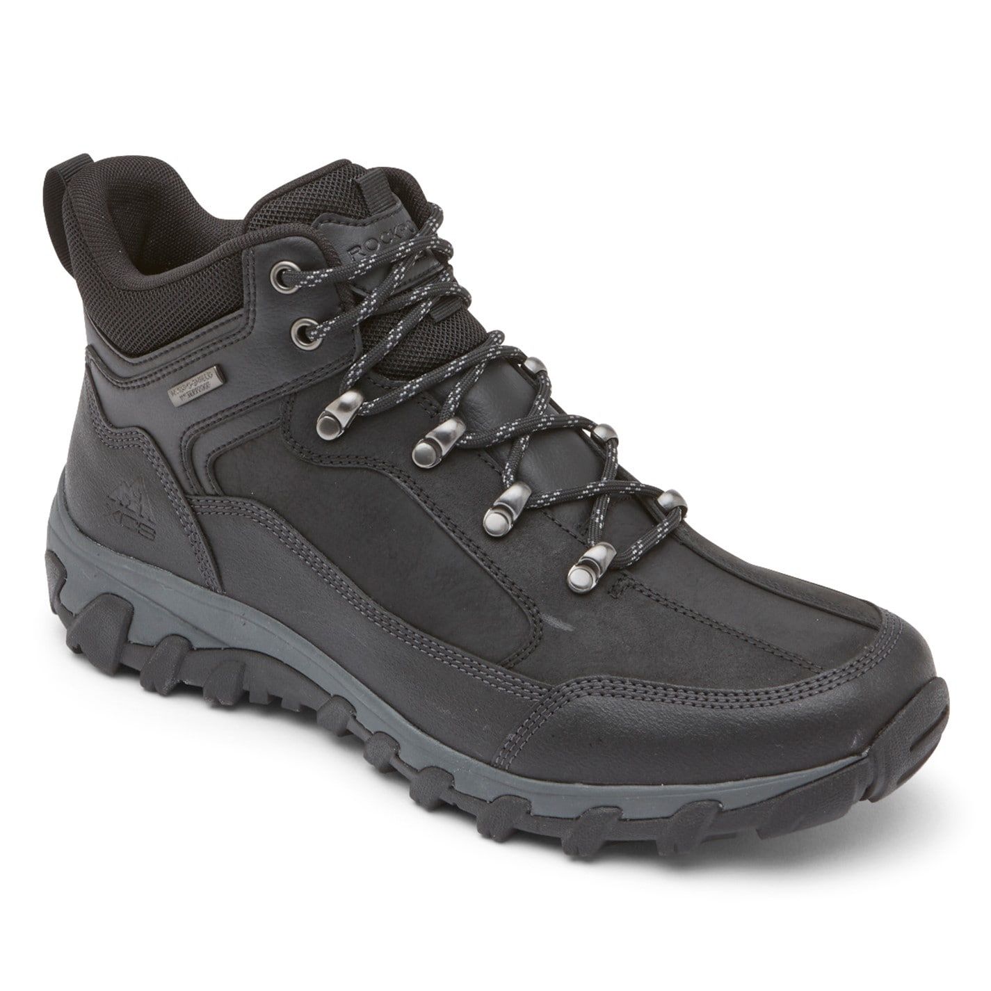 Black leather cheap walking boots mens