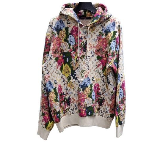 LOUIS VUITTON 1AAGNZ LV FLOWER GRAPHIC JACQUARD HOODIE SIZE: XL