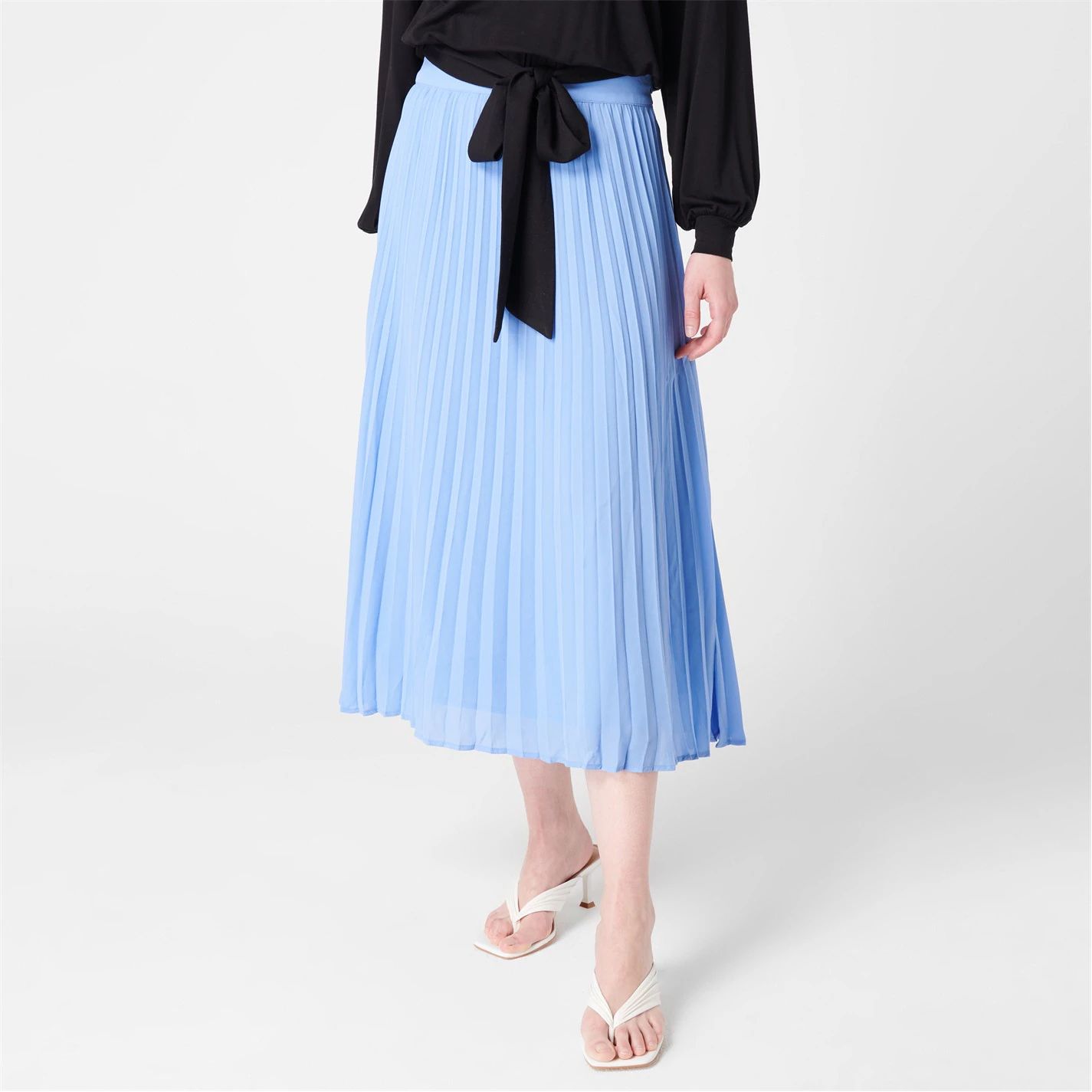 Cornflower blue pleated clearance skirt