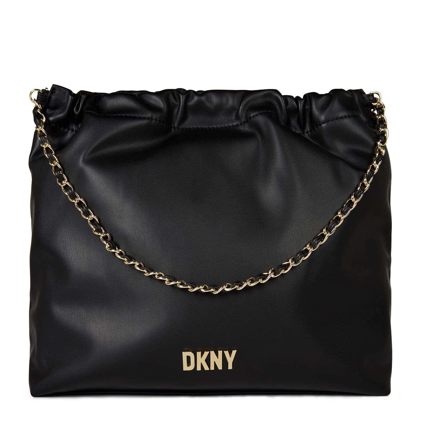 DKNY, DKNY Carol Medium Tote Bag, Black/Gold Bgd