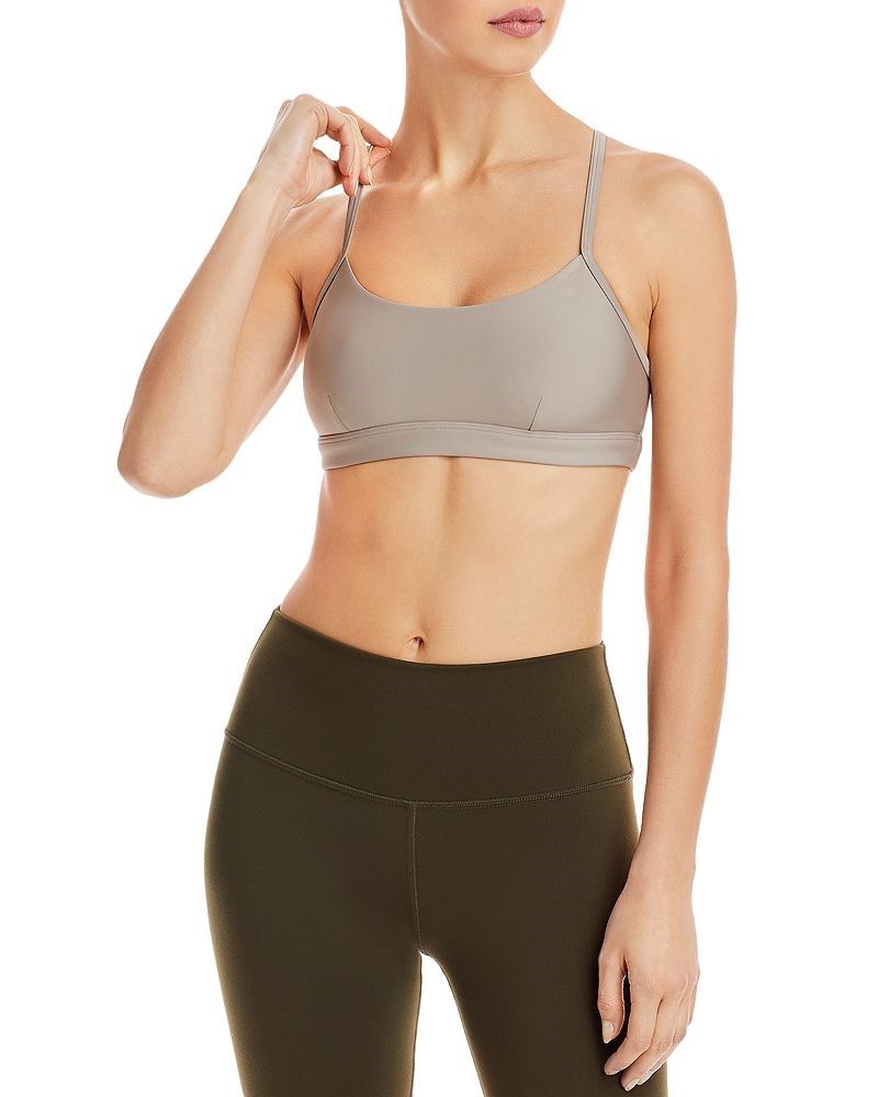 Womens Alo Yoga grey Airlift Intrigue Sports Bra