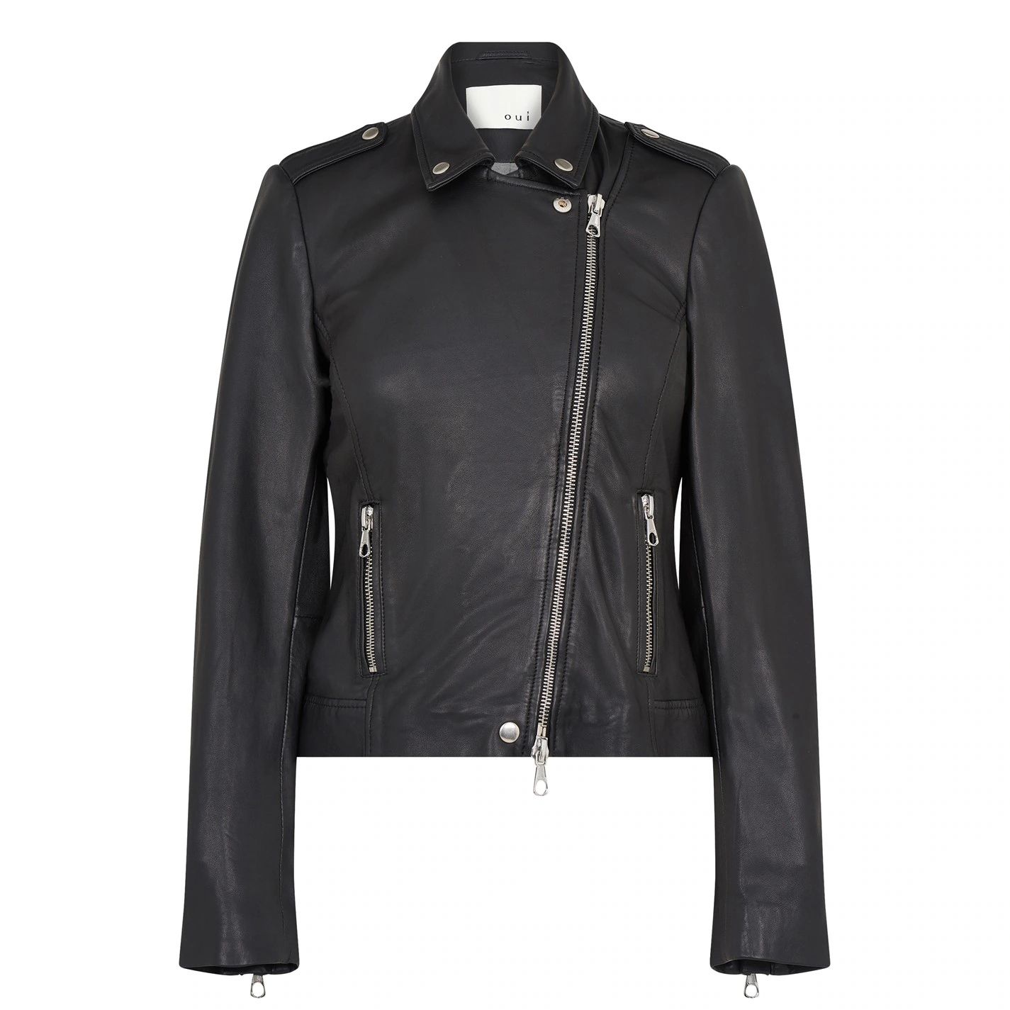 Oui leather outlet jacket