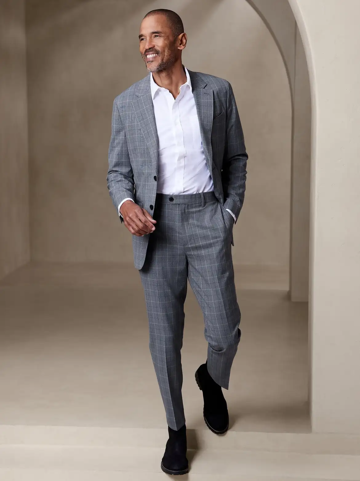 Modern Classic Plain Weave Suit Trouser