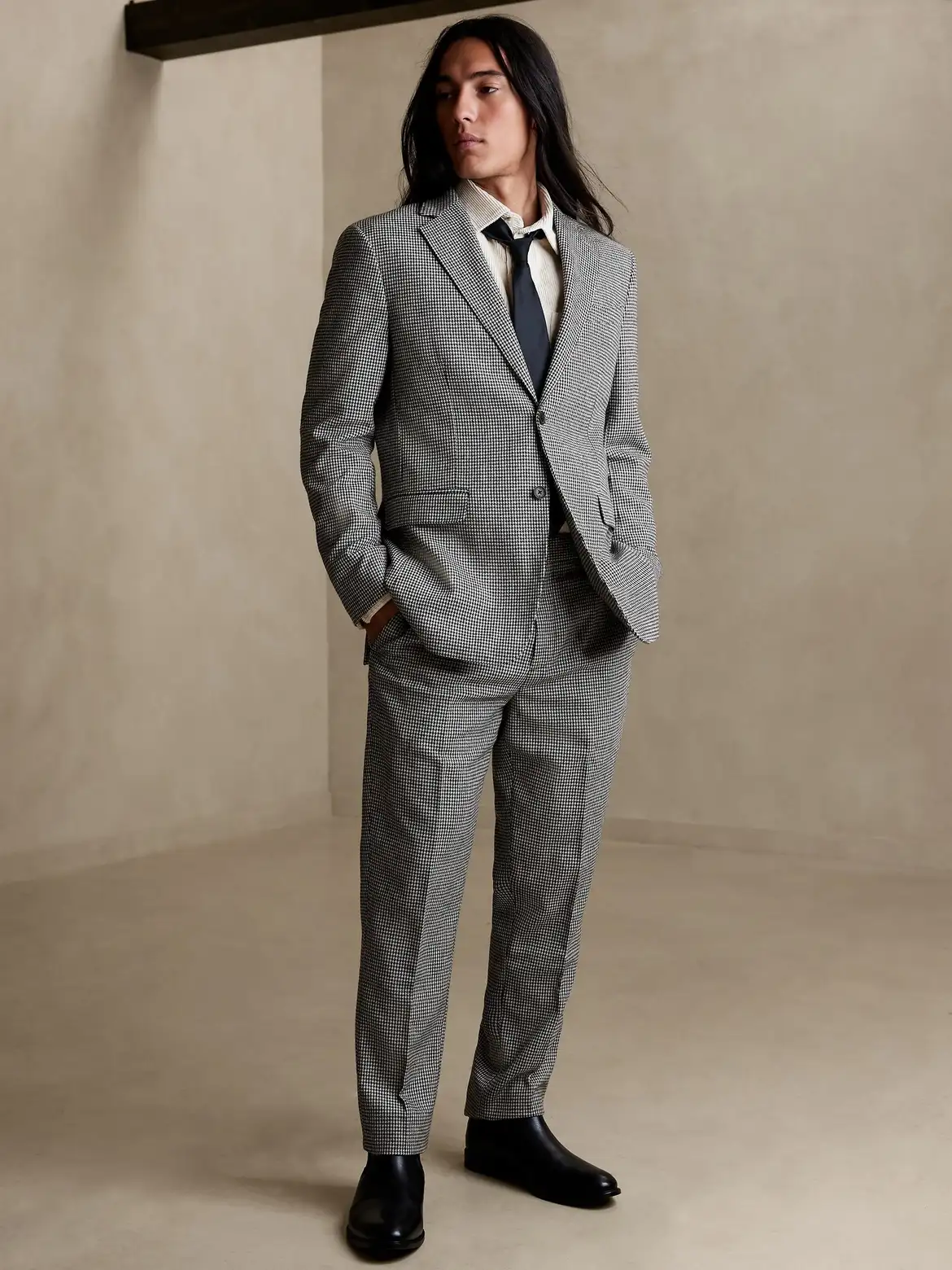 Modern Classic Plain Weave Suit Trouser