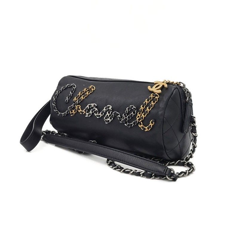 CHANEL Logo Quilted Bowling Bag Small 30723053 45251198 | eBay