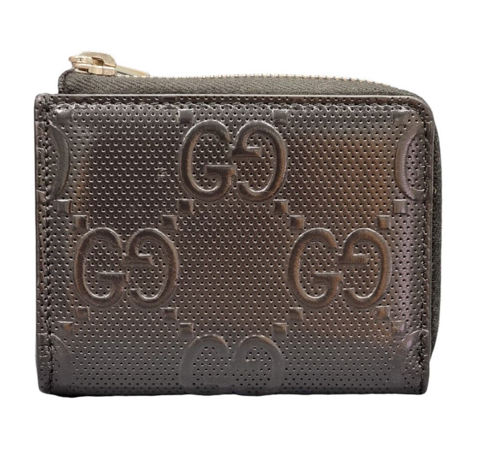 Gucci Embossed Zip Card Holder 527571 33117178 | eBay