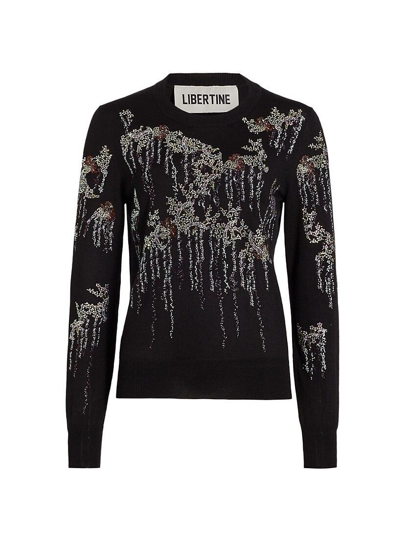 LIBERTINE-스웨터 Fireworks Cashmere-Silk Sweater 0400016896841 BLACK | TRENBE LIBERTINE-스웨터 Fireworks Cashmere-Silk Sweater... 