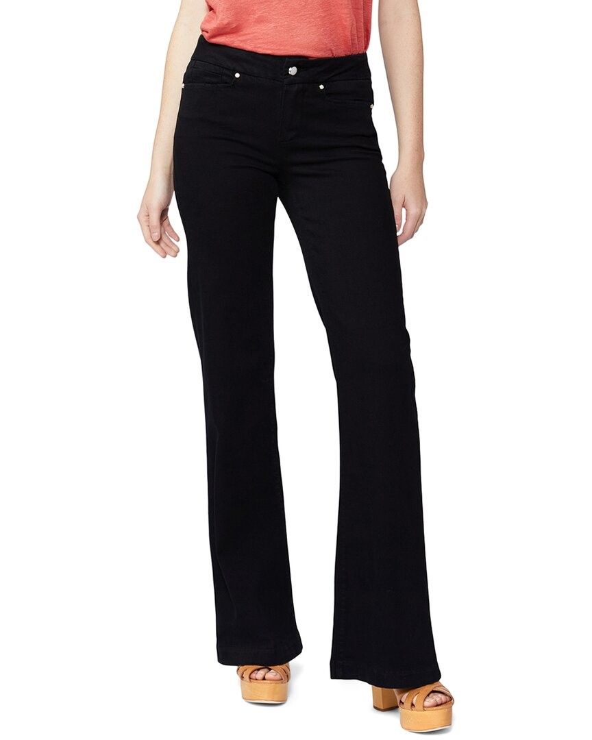 보스 블랙 로우라이즈 와이드 진 PAIGE Sabine Boss Black Low-Rise Wide Leg Jean 1411794678