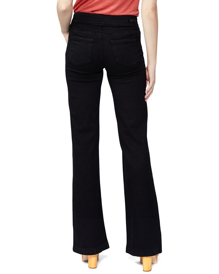 보스 블랙 로우라이즈 와이드 진 PAIGE Sabine Boss Black Low-Rise Wide Leg Jean 1411794678