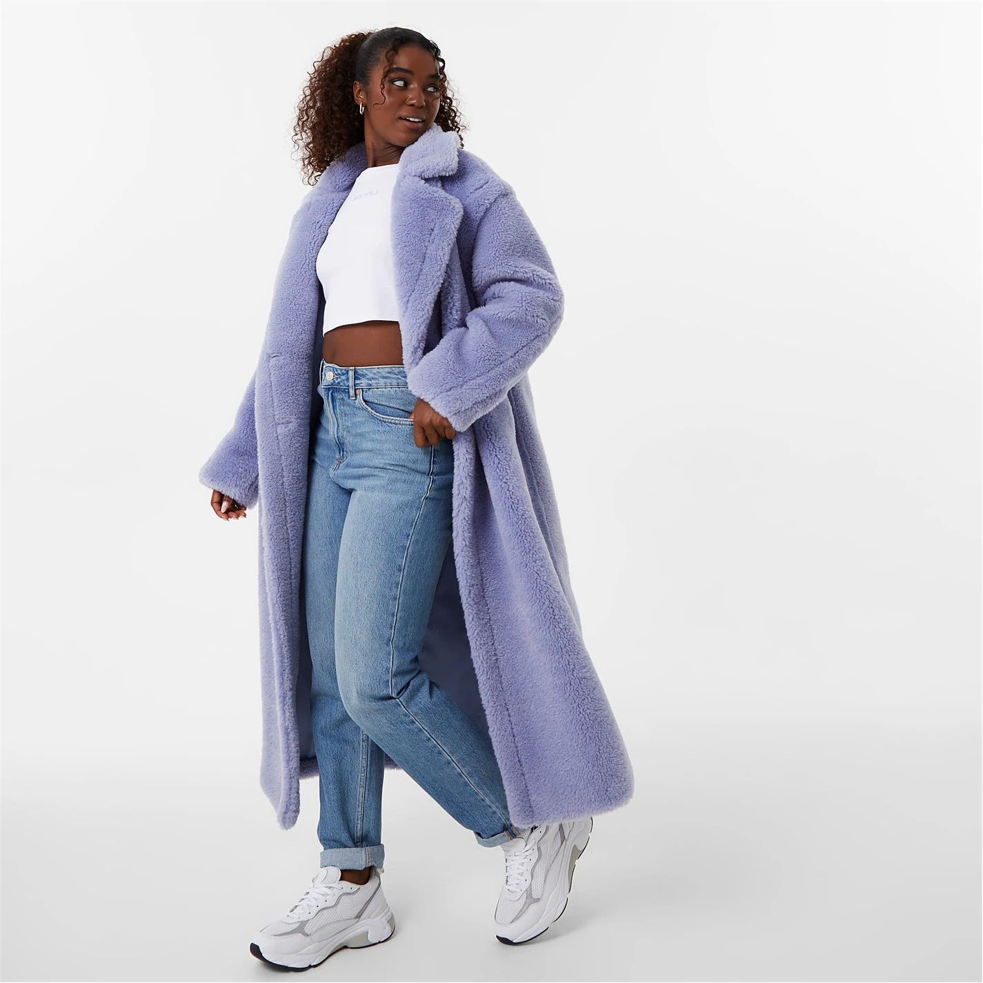 Purple teddy coat hotsell