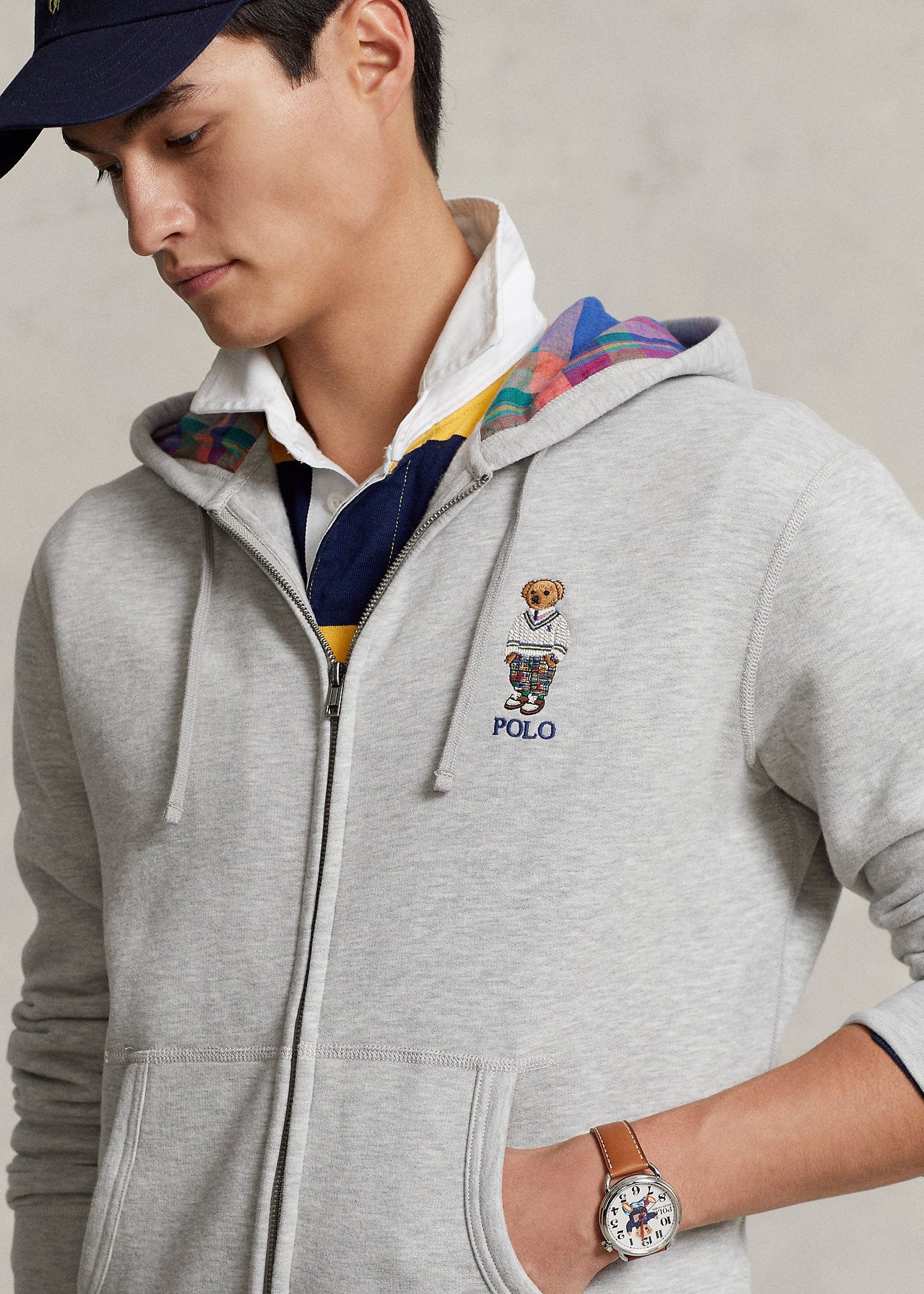 polo bear brushed fleece pullover