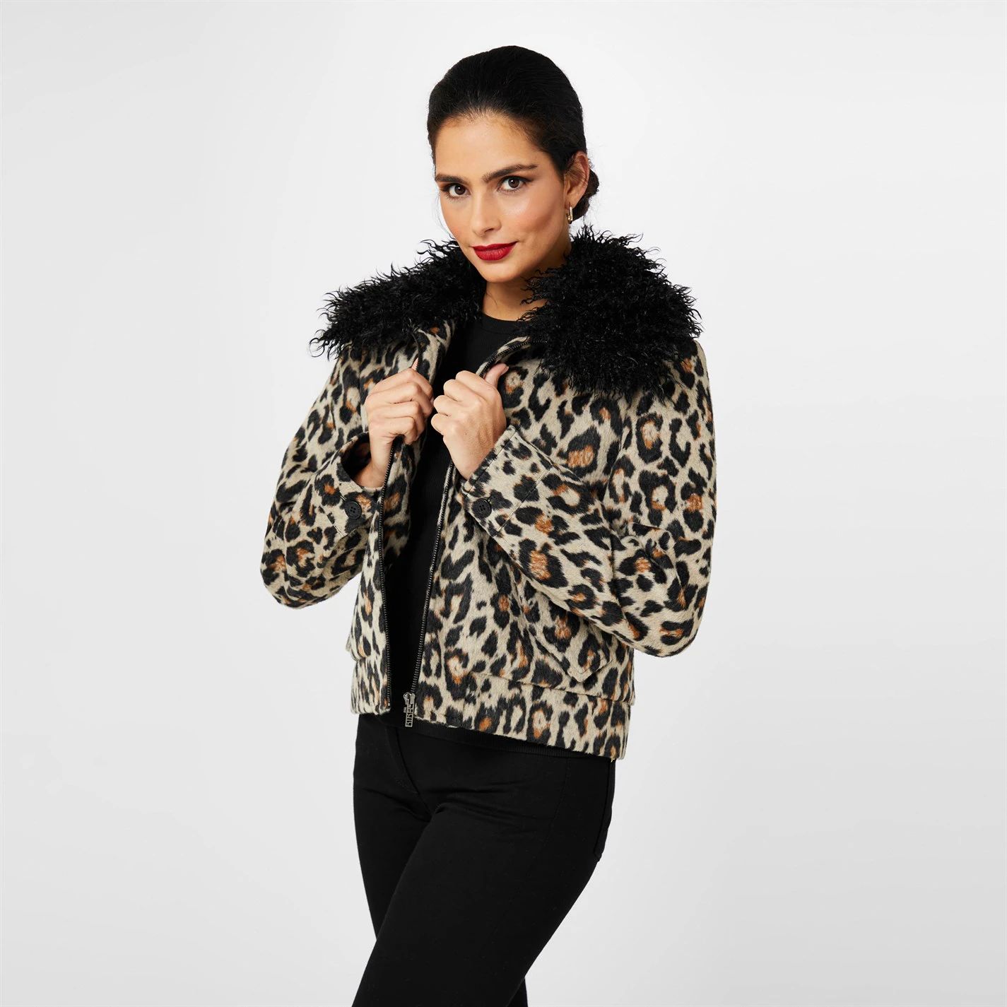 Biba leopard and velvet coat best sale