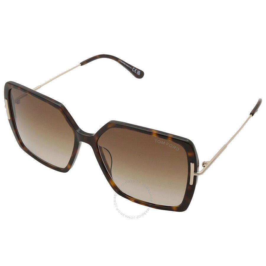브라운 그라디언트 버터플라이 여성 선글라스 Joanna Brown Gradient Butterfly Ladies Sunglasses FT1039 52F 59 Z-XWF9S