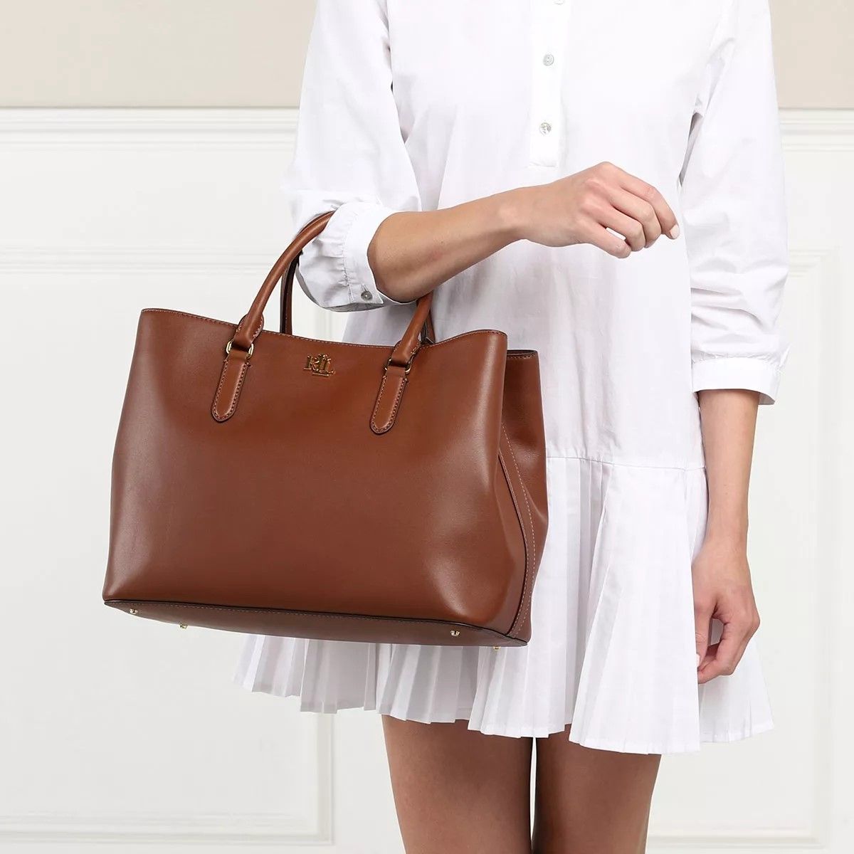 로렌 랄프 토트 Lauren Ralph Lauren Marcy 36-Satchel-Large Lauren Tan                        Tote A0177699