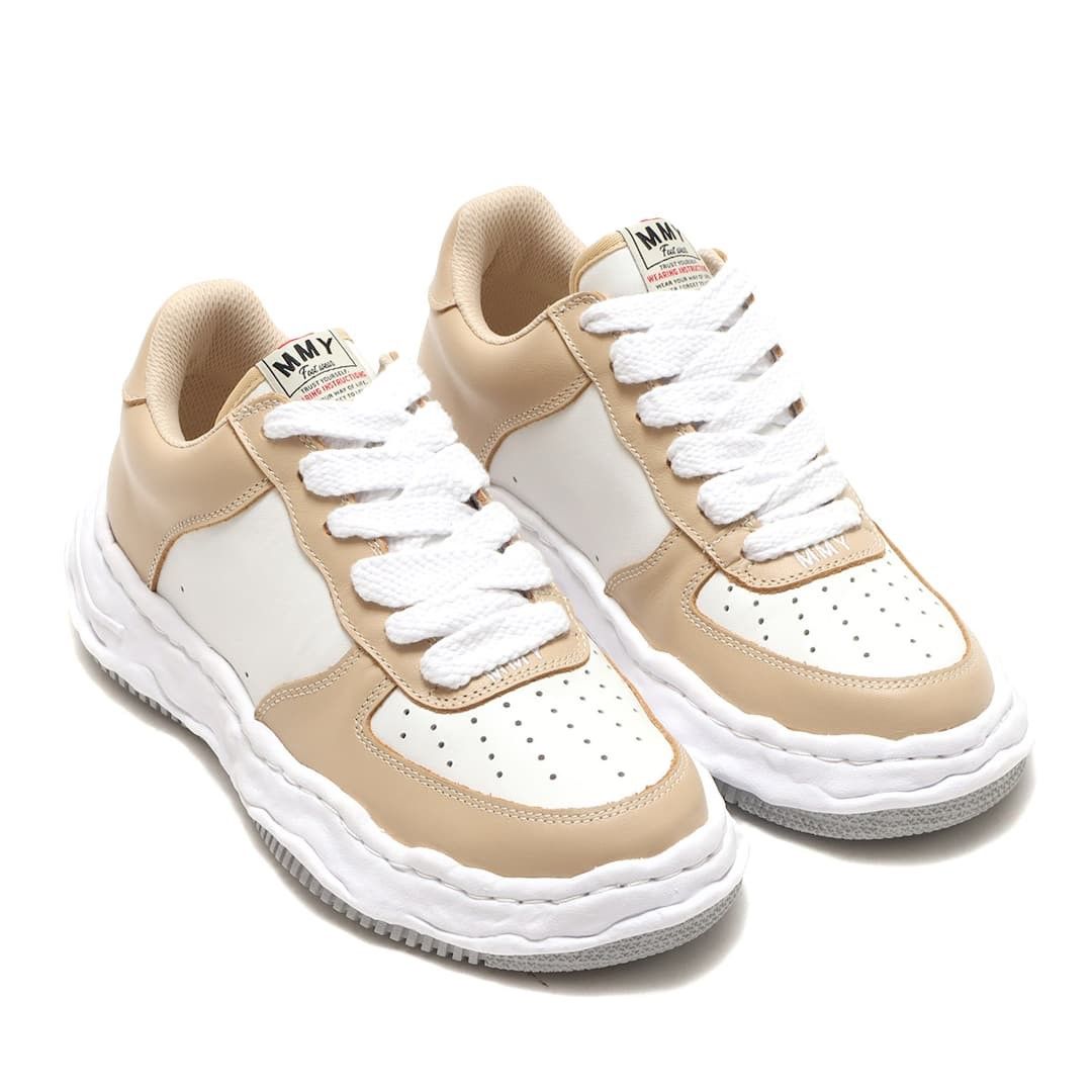 메종  로우탑 스니커즈 웨인 레더 a08fw706-beige 6099545604
