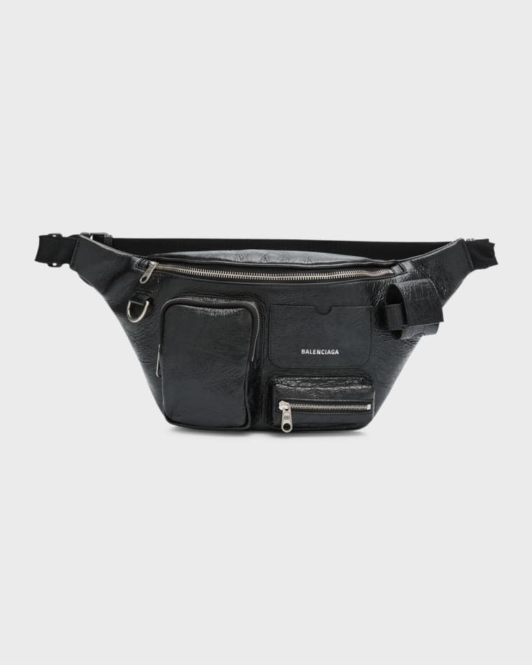 Black belt cheap bag leather