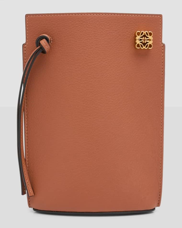 포켓 가죽 스트랩 Dice Pocket in Leather with Strap prod262850041TAN