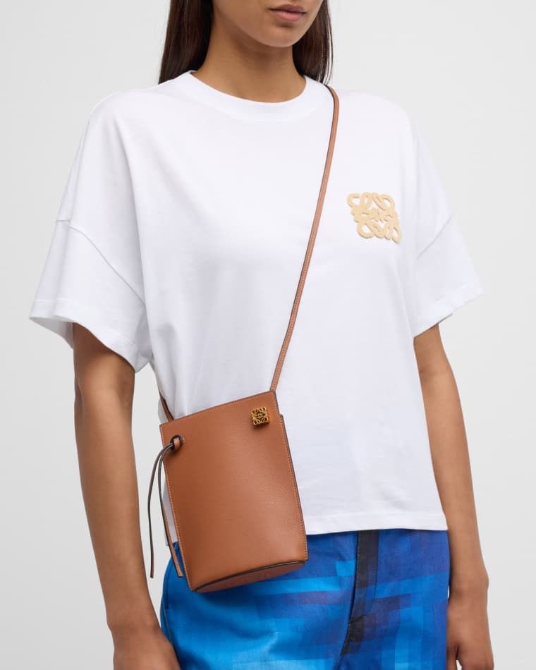 포켓 가죽 스트랩 Dice Pocket in Leather with Strap prod262850041TAN
