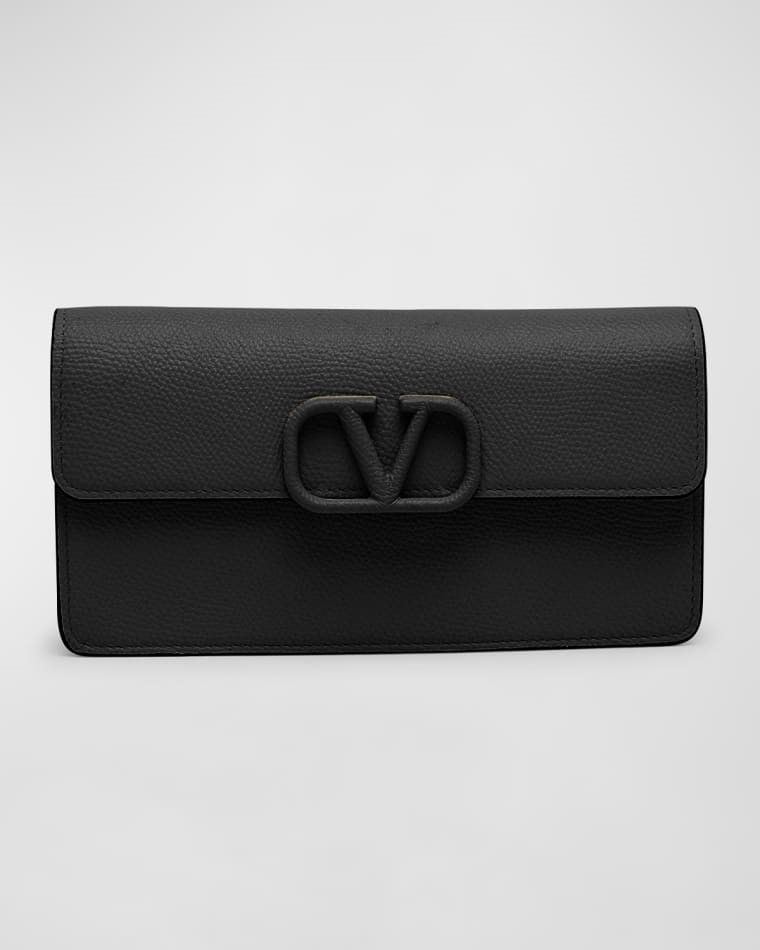 브이로고 플랩 가죽 지갑 체인 VLOGO Flap Leather Wallet on Chain prod266080230NERO