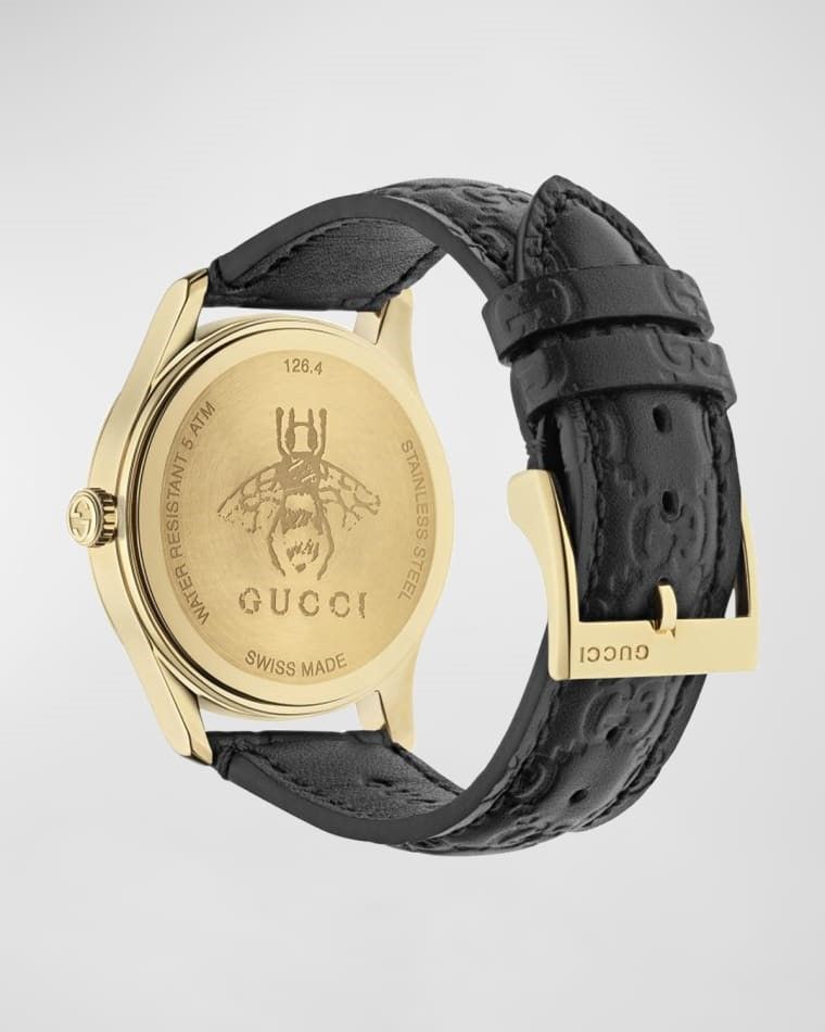남성 가죽 로고 시계 Men's 38mm Leather Logo Watch prod246640140BLACK