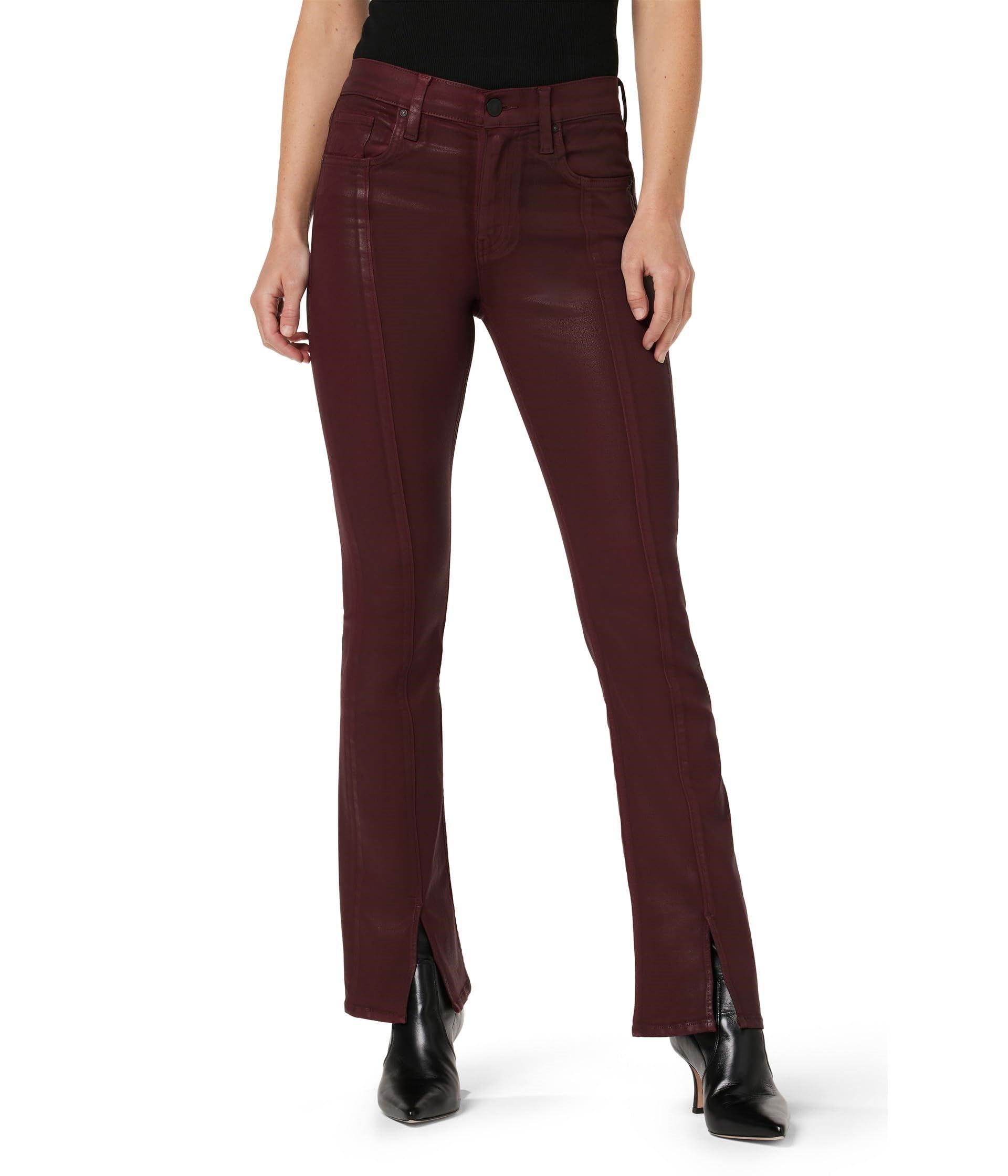 하이웨스트 베이비 부츠 커프 Barbara High-Rise Baby Boot w/ Cuff Vent in Coated Bordeaux 9919501 1064779