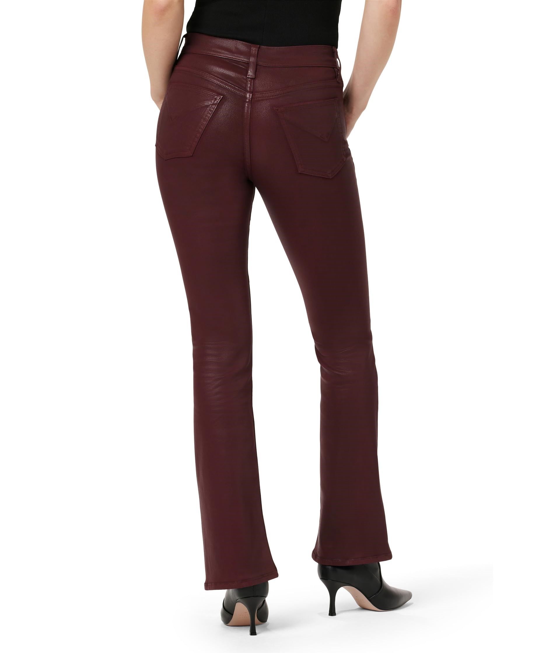 하이웨스트 베이비 부츠 커프 Barbara High-Rise Baby Boot w/ Cuff Vent in Coated Bordeaux 9919501 1064779