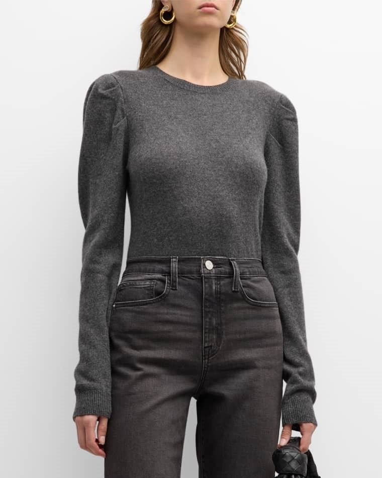 드레이프 스웨터 Draped Cashmere-Wool Sweater prod266230008DARK GRIS HEATHER