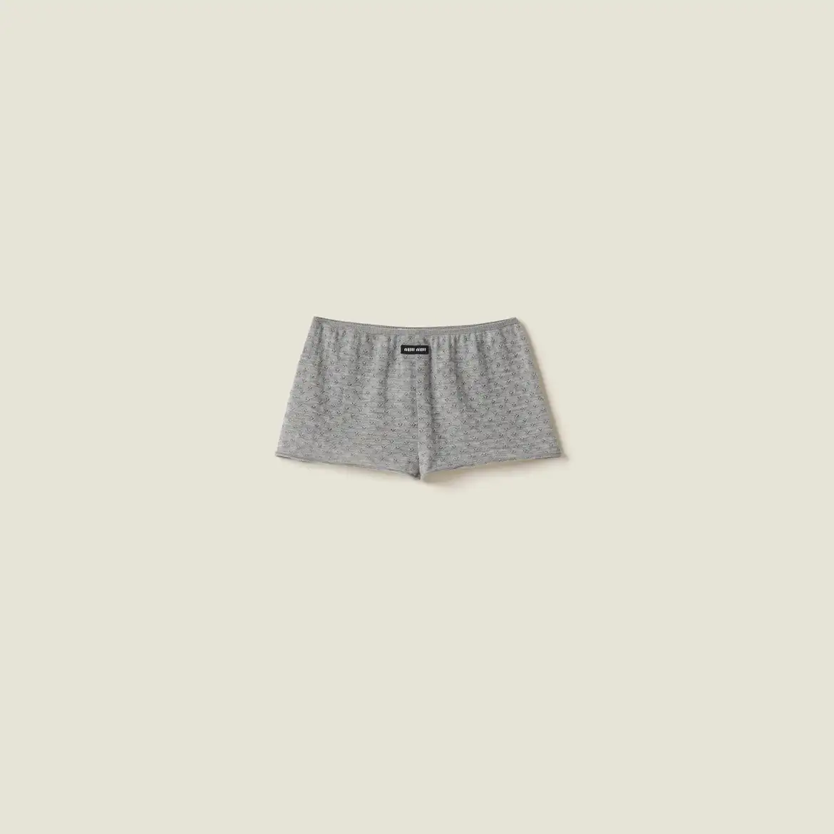 Ribbed knit panties with logo