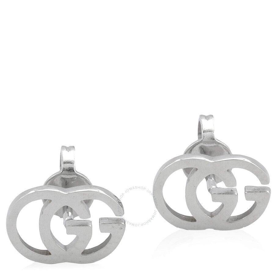 러닝 스터드 귀걸이 화이트 골드 Running G Stud Earrings In 18kt White Gold GCYBD094074001