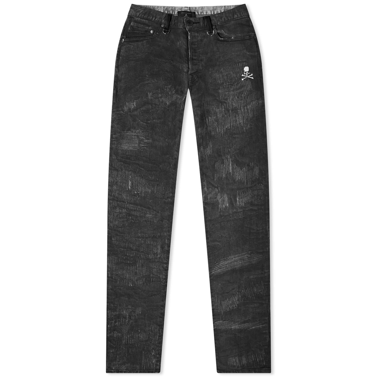 프린팅 진 x MASTERMIND JAPAN Digital Printed Cast 2 Jean F190E5414S Washed Carbon