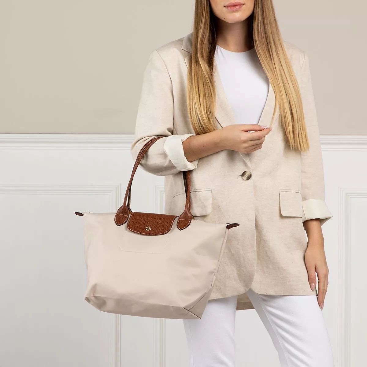 르 플리아쥬 오리지날 페이퍼 호보백 가방 Longchamp Le Pliage Original Paper M                        Hobo Bag A0200397