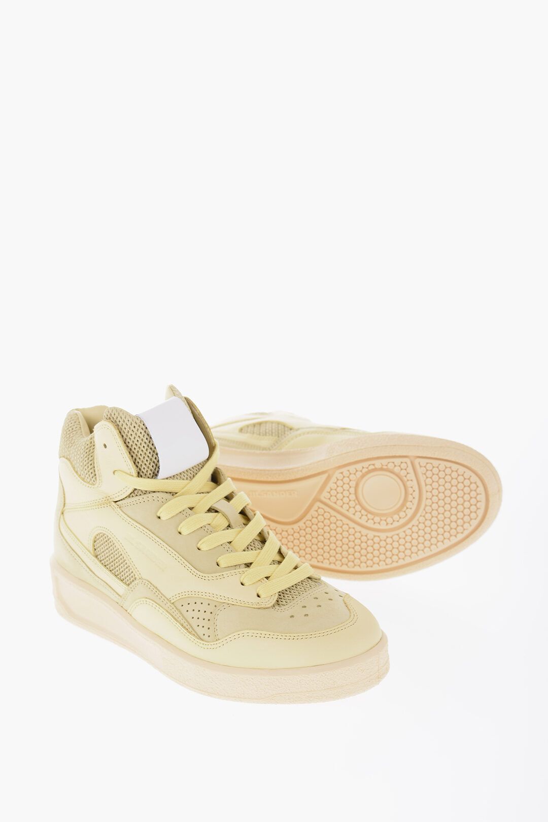 가죽 바스켓 하이탑 스니커즈 러버 솔 Leather BASKET High-Top Sneakers With Rubber Sole 568134