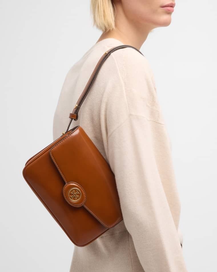 컨버터블 페이턴트 숄더 가방 Robinson Convertible Patent Shoulder Bag prod266360022DARK SIENNA