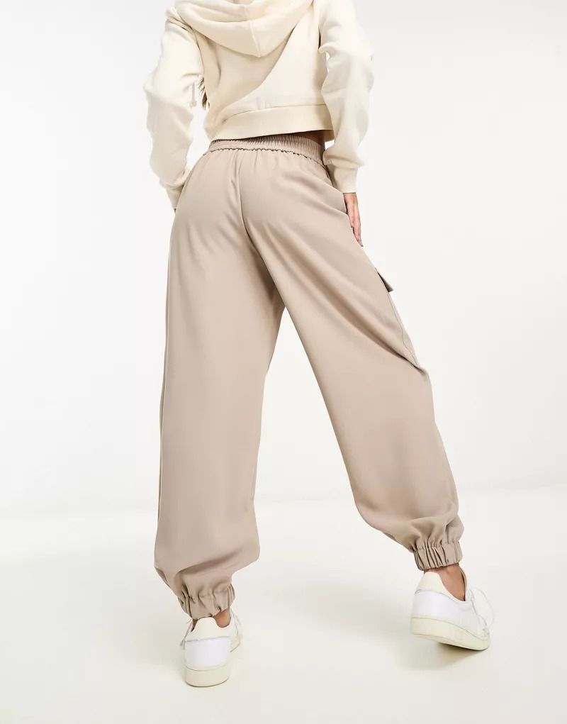 베이지 Cargo-Hose in Beige mit elastischem Bundchen 205374160SCHWARZ
