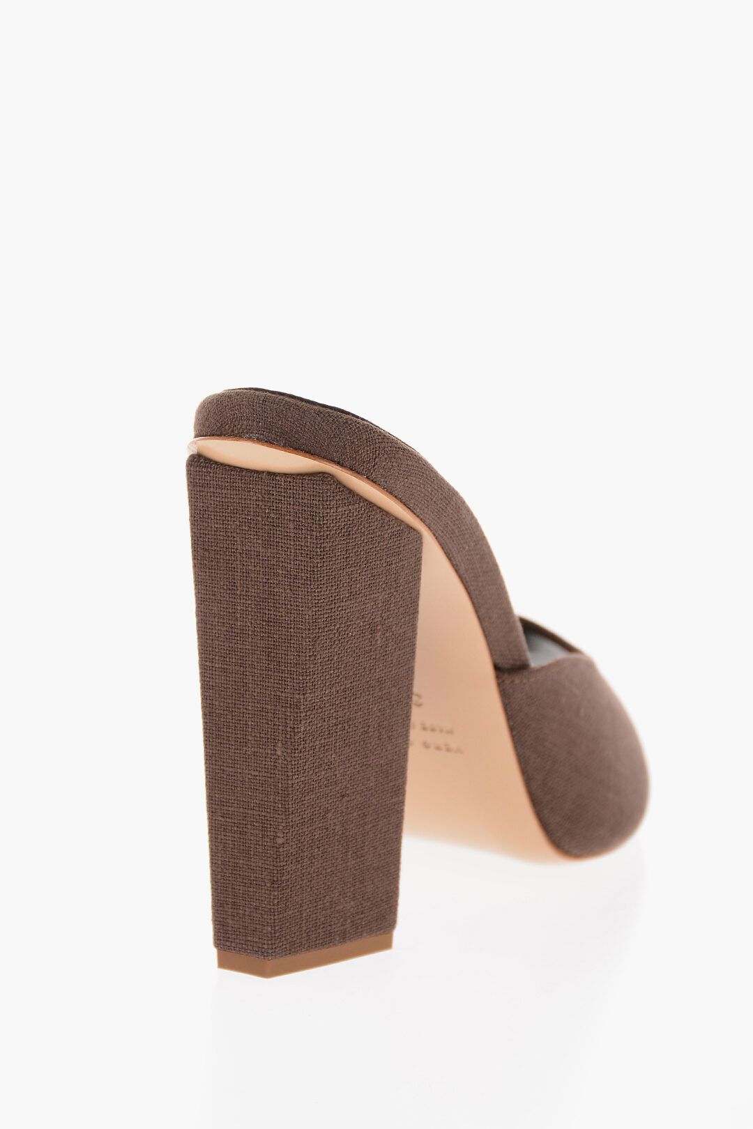 꾸뛰르 오픈 린넨 뮬 GIA COUTURE Open Toe Linen ROSIE Mules 12cm 584610