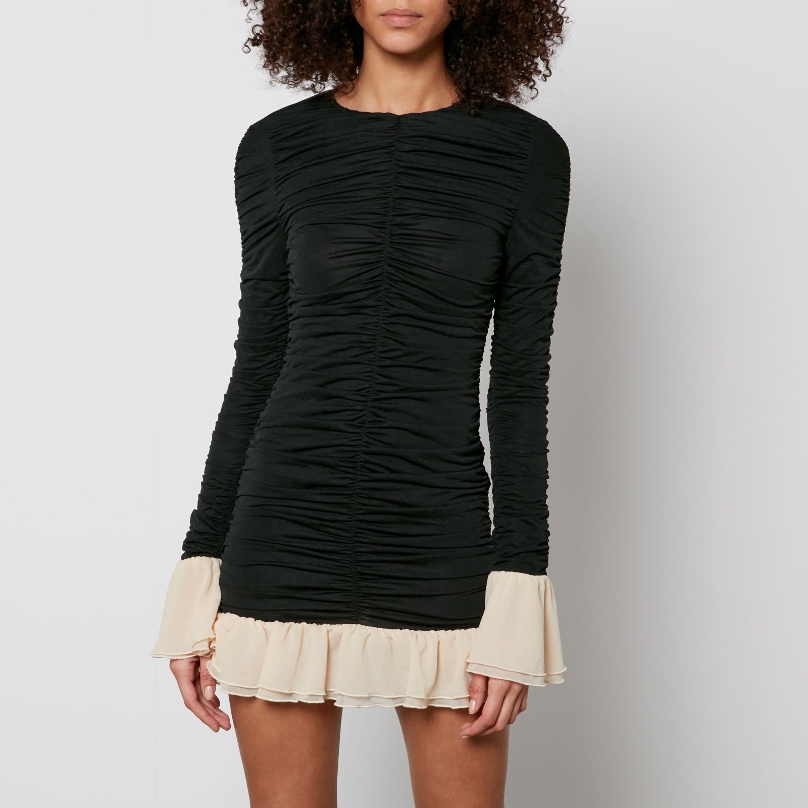 미니 드레스 Rotate Birger Christensen Ruched Stretch-Chiffon Mini Dress 14969910