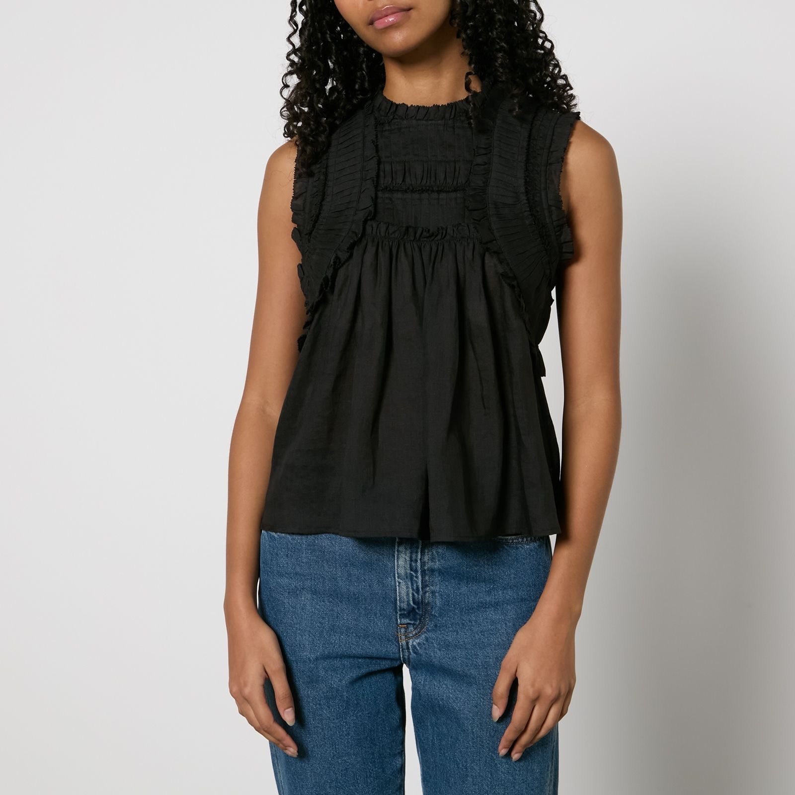 씨 뉴 욕 러플 블라우스 Sea New York Cole Ruffled Ramie Blouse 15210695