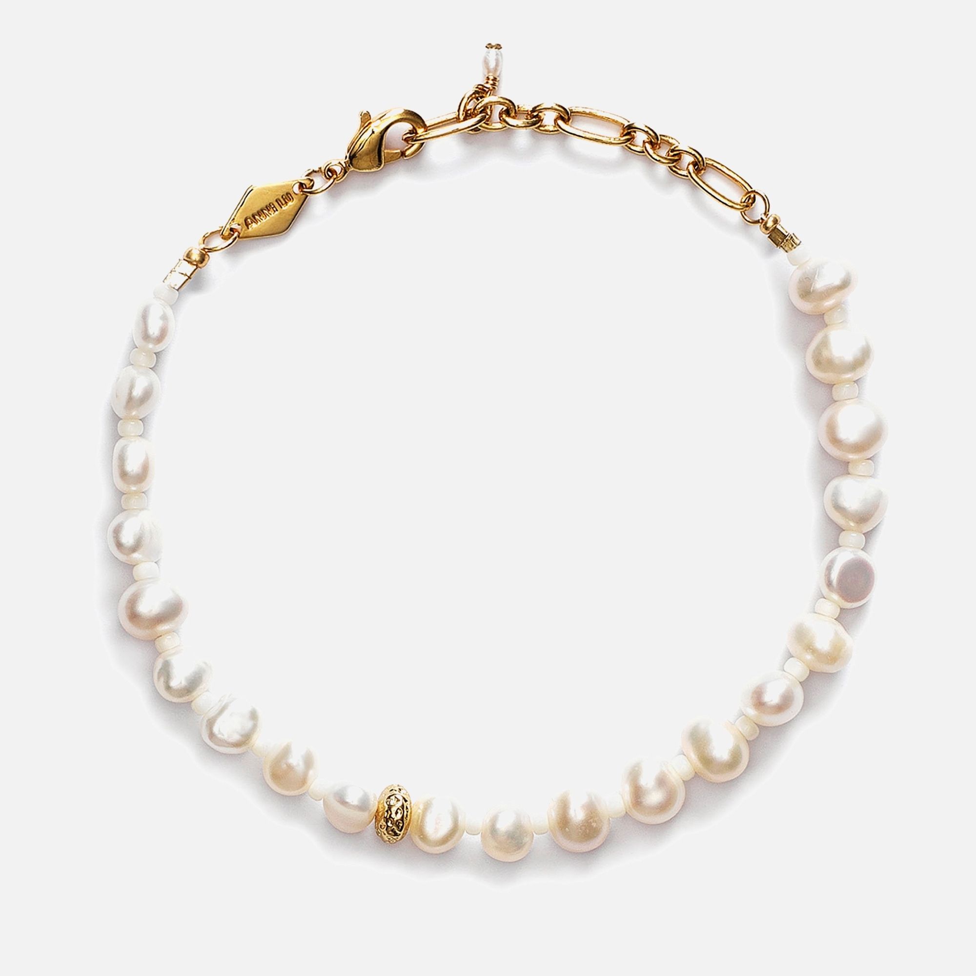 스텔라 골드 플레이트 프레시워터 진주 팔찌 Anni Lu Stellar Pearly 18-Karat Gold Plated and Freshwater Pearl Bracelet 15215986