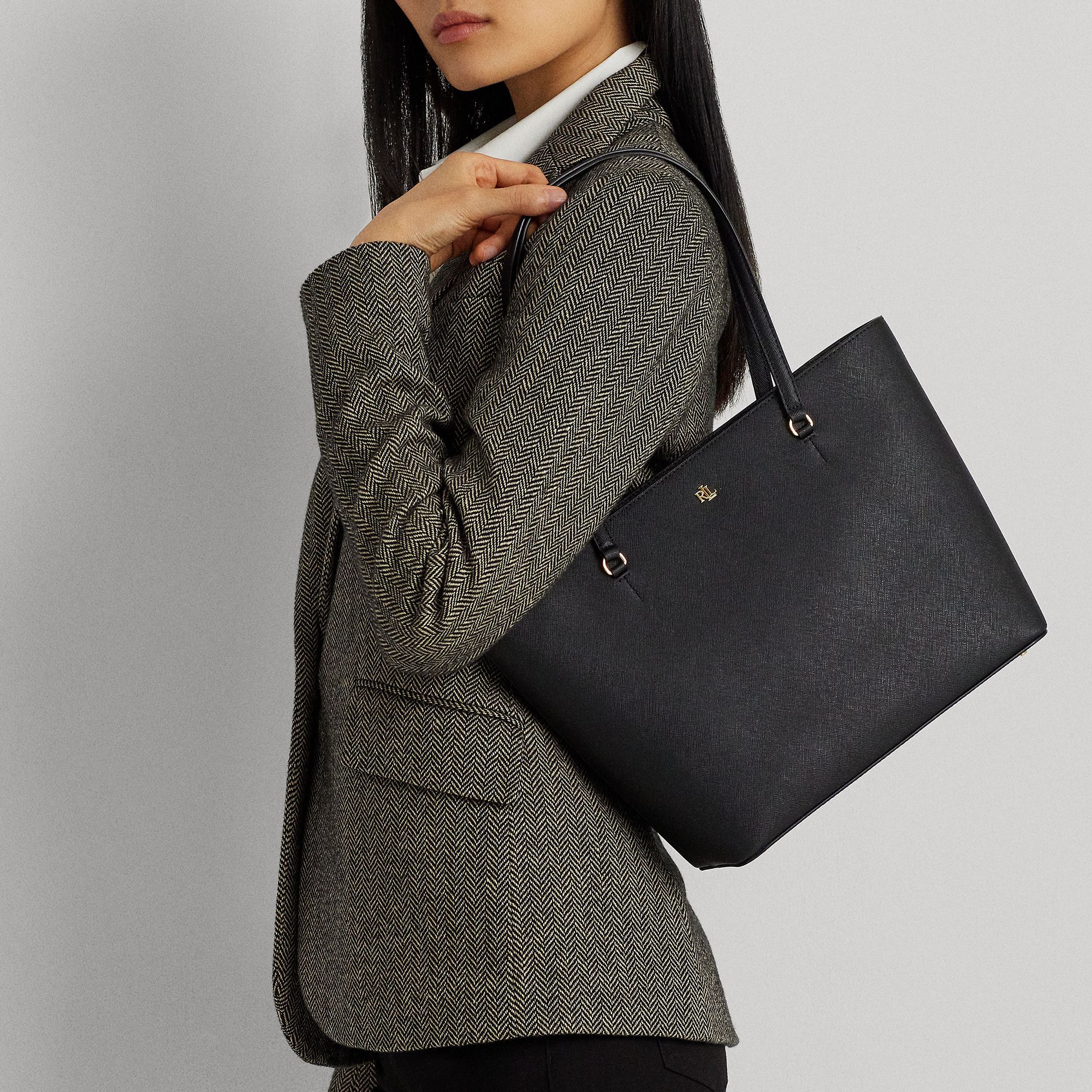 로렌 랄프 미디움 가죽 쇼퍼백 토트 가방 Lauren Ralph Lauren Karly Medium Leather Shopper Tote Bag 14925161