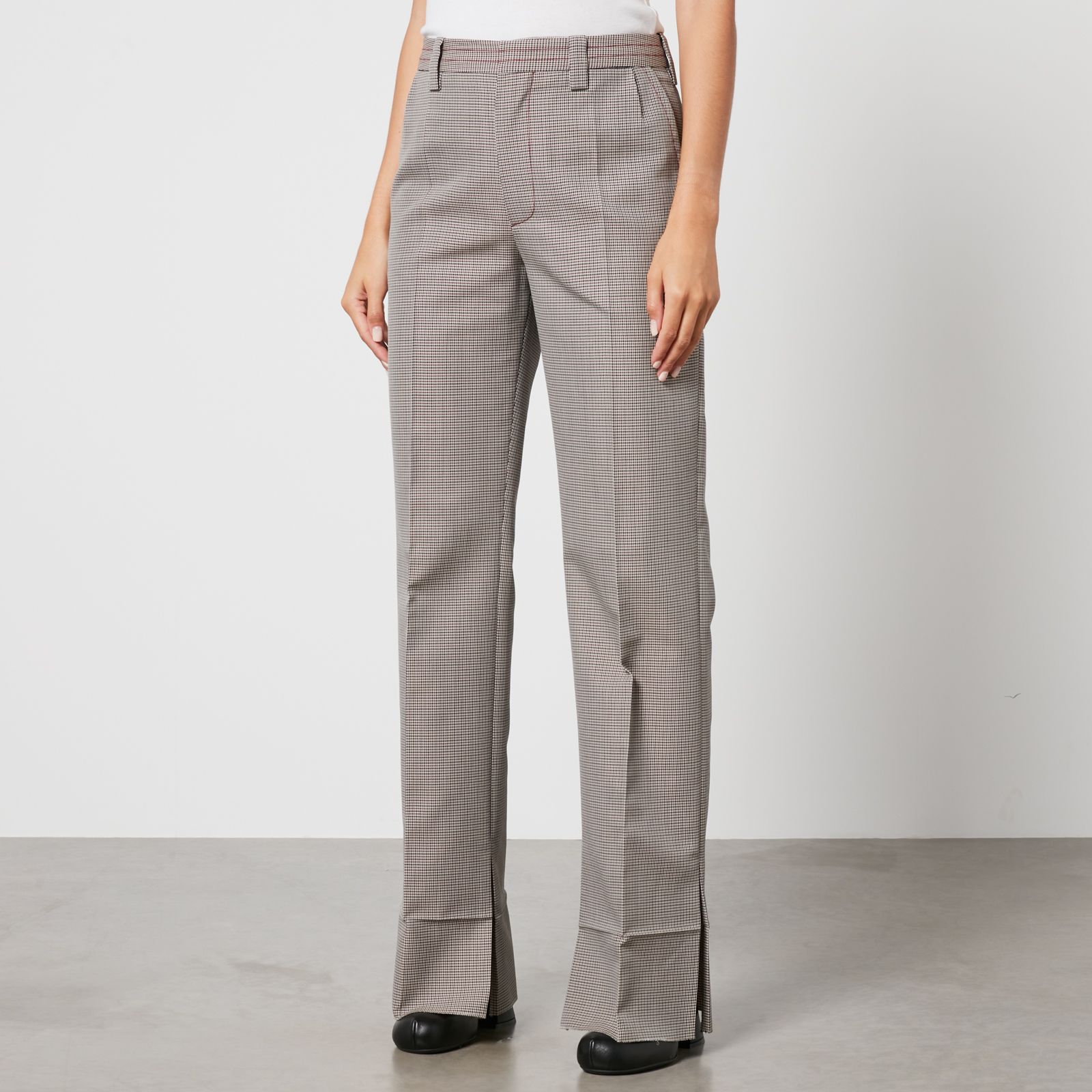 마르니 하운드투스 울 바지 Marni Houndstooth Wool-Blend Trousers 14574568